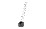 WARNE magazine extension for S&W M&P, black base with coiled spring shown above