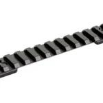 WARNE VAPOR RAIL SAVAGE 110 SA, black angled top view with slotted rail and mounting holes