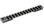 WARNE VAPOR RAIL SAVAGE 110 SA, black angled top view with slotted rail and mounting holes