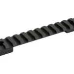 WARNE VAPOR RAIL HOWA/VANGUARD SA black mounting rail, angled top view with slotted surface