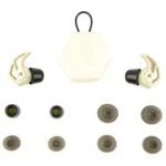 AXIL X30I EARPLUG BONE WHITE earbuds with charging case and assorted ear tips