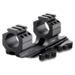 Burris AR-P.E.P.R. Scope Mount, black angled view with dual rings, top rails and release levers