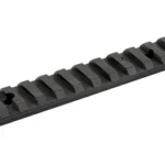 Warne Vapor Rail, black angled top view with multiple mounting slots