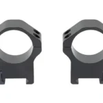 WARNE MAXIMA 30MM HRZ QD HIGH RINGS black, front view of two raised rings with side levers