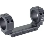 WARNE PRCSION MNT 36MM MSR HEIGHT black, angled side view with two rings and extended base