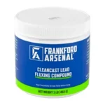 FRANKFORD CLEANCAST LEAD FLUX, white jar with blue and green label in front view