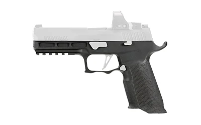 Icarus ACE 320 SOCOM Full Black pistol frame, right-side view with silver slide
