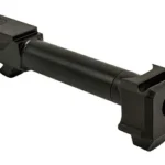 Icarus Omega Comp/Barrel Fits G19 G5 black barrel and compensator, angled front view