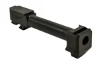 Icarus Omega Comp/Barrel Fits G19 G5 black barrel and compensator, angled front view