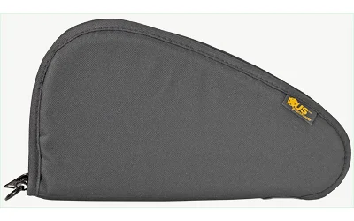 US PeaceKeeper US PK PISTOL CASE 9X6 BLK, black tapered zip case in side view
