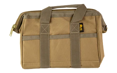 US PeaceKeeper US PK AMMO BAG 12 POLY TAN, front view with carry handles and zippered top