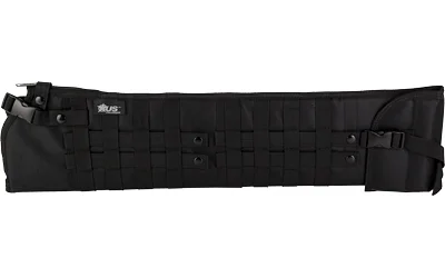 US PeaceKeeper US PK Shotgun Scabbard, black, side view with webbing and shoulder strap