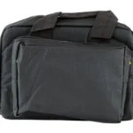 US PeaceKeeper US PK Mini Range Bag, black, front view with handles and zippered pockets