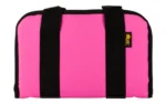 US PeaceKeeper US PK ATTACHE POLY PINK, front view with bright pink fabric and black carry straps