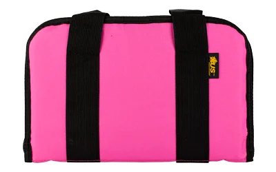 US PeaceKeeper US PK ATTACHE POLY PINK, front view with bright pink fabric and black carry straps