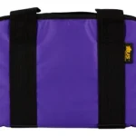 US PeaceKeeper US PK ATTACHE POLY PURPLE, front view with purple fabric and black carry straps