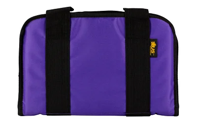 primary-9696 US PeaceKeeper US PK ATTACHE POLY PURPLE, front view with purple fabric and black carry straps