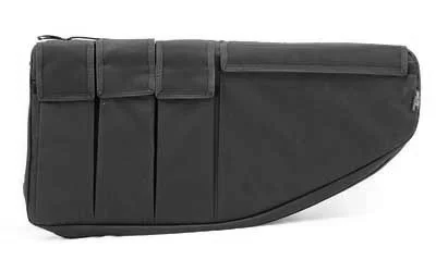 US PeaceKeeper US PK SMG/SBR CASE black soft case, side view with flap pockets and tapered end
