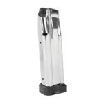 Kimber 2K11 magazine, silver front view with black base plate and visible follower