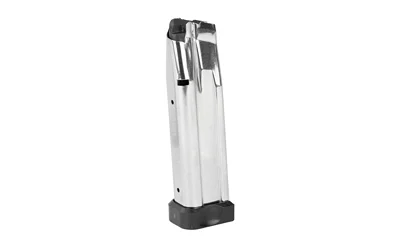 primary-9776 Kimber 2K11 magazine, silver front view with black base plate and visible follower