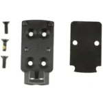 KIMBER 1911 MOUNTING PLATE RMR SGHT black mounting plates and assorted screws arranged in rows