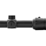 EOTECH VUDU X black scope, side view with adjustment turrets and ribbed zoom ring
