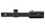 EOTECH VUDU X black scope, side view with adjustment turrets and ribbed zoom ring