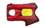Kimber PepperBlaster III red, side view with white trigger, yellow label and textured grip