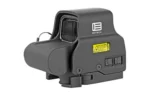EOTECH EXPS2 sight, black angled front view with hood, viewing window and side controls