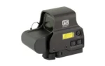 EOTECH EXPS3 black holographic sight in front-right view with hood and side buttons