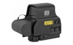 EOTECH EXPS3, black three-quarter side view with hood, controls and quick-release mount