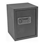 BULLDOG DIGITAL LARGE W/ SHELF, dark gray safe front view with keypad and round handle