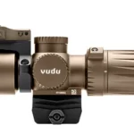 EOTECH VUDU 3-9X32 SFP MR5 EFLX, tan right-side view with optic, turrets and black mount