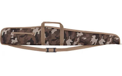 BULLDOG EXT SG THROWBACK CAMO 52-inch, brown camouflage gun case with handles, side view
