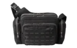 Bulldog Tactical AR Magazine Go Bag black, front view with shoulder strap and zippered pockets