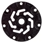 RCBS Pro Chucker 7 Shell Plate, black circular plate in top view with multiple openings