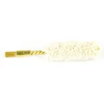 PRO-SHOT Mop .35-.40CAL, white cleaning mop with brass shaft and twisted tip in side view