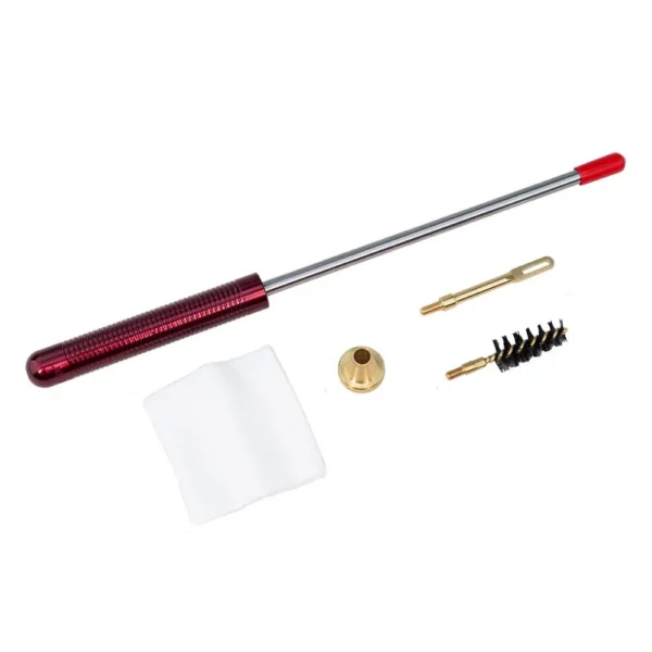 Pro-Shot Starter Series Handgun Kit, red-handled cleaning rod, patches, tips and bore brush