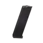 ProMag 1911 Gov't handgun magazine in black nitride steel, angled side view