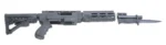 ProMag ARCHANGEL AA556R black adjustable stock, right-side view with pistol grip and bayonet
