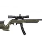 ProMag Archangel Ruger Precision Stock Kit, OD green right-side view installed on a rifle