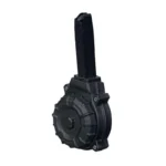 Promag Beretta 92F magazine, black polymer drum with vertical feed tower, angled view