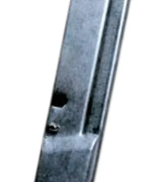 ProMag Beretta 96 Magazine, blued steel angled side view with witness holes and base plate