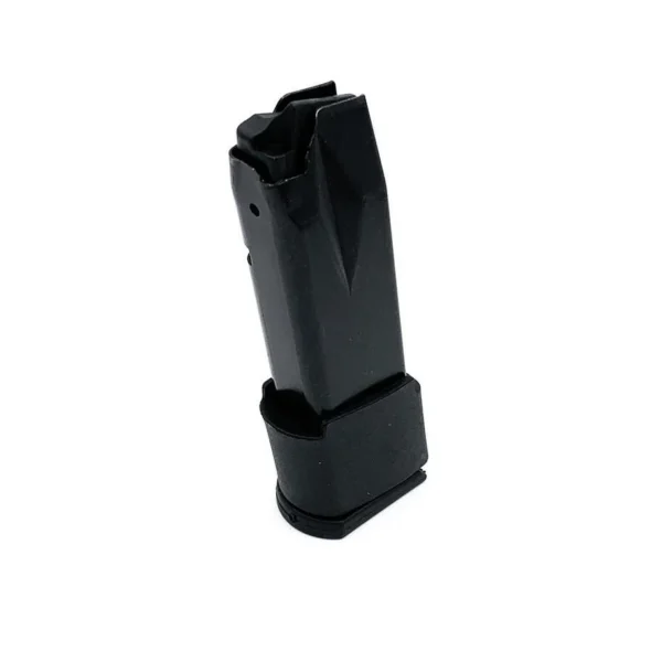 Promag Springfield Armory Hellcat Handgun Magazine, black extended magazine angled upright