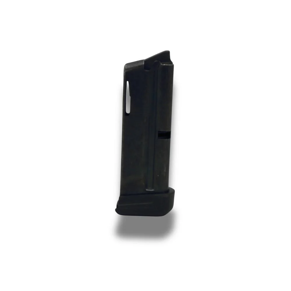 promag-ruger-lcp-ii-22lr-10rd-magazine-primary-1 ProMag Ruger LCP II Handgun Magazine, black upright front view with extended baseplate