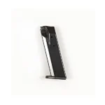 ProMag Steel Ruger SR40 magazine, blued finish, angled side view with black baseplate
