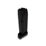 ProMag S&W SD9 Handgun Magazine Blue Steel 9mm Luger 10/rd, black angled side view with baseplate