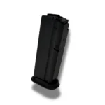 ProMag Tisas PX-57 magazine, angled side view in black with flared baseplate