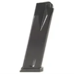 ProMag Springfield XD40 magazine, blued steel angled side view with black baseplate