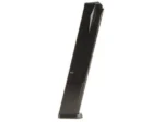 ProMag Springfield XD40 magazine, angled side view in black metal with extended body
